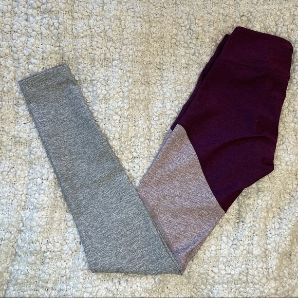 OUTDOOR Voices Colourblock Leggings Purple XS - Picture 4 of 4